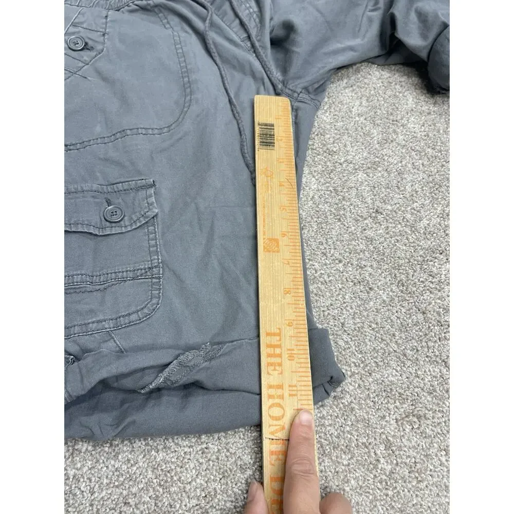 Y2K Indie Sleaze UNIONBAY Cargo Shorts Relaxed Fit Size M Gray Utility Gorpcore - Picture 10 of 13